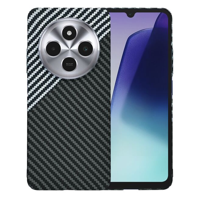 Husa pentru  Xiaomi Redmi 14C CarbonFiber UltraSlim, Lightweight, gri