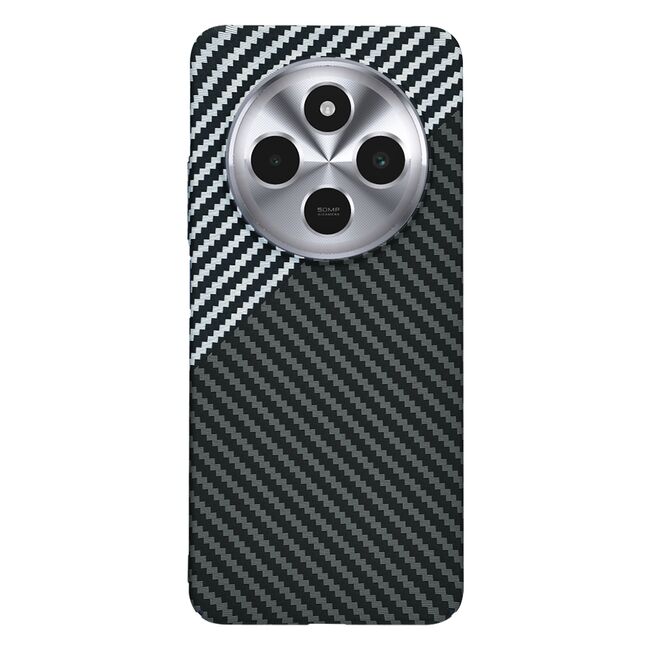 Husa pentru  Xiaomi Redmi 14C CarbonFiber UltraSlim, Lightweight, gri