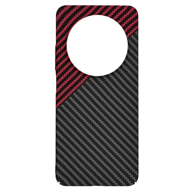 Husa pentru  Xiaomi Redmi 14C CarbonFiber UltraSlim, Lightweight, rosu inchis