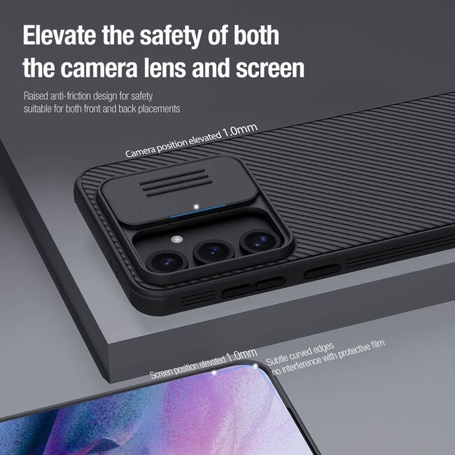 Husa Samsung Galaxy S24 FE Nillkin CamShield Pro, albastru