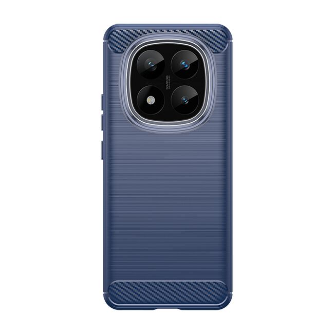 Husa pentru Xiaomi Redmi Note 14 Pro+ Plus Carbon Liquid Silicone, albastru