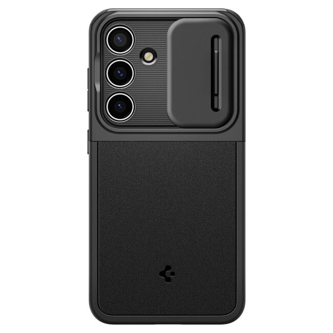Husa premium pentru  Samsung Galaxy S24 FE Spigen - Optik Armor - Negru