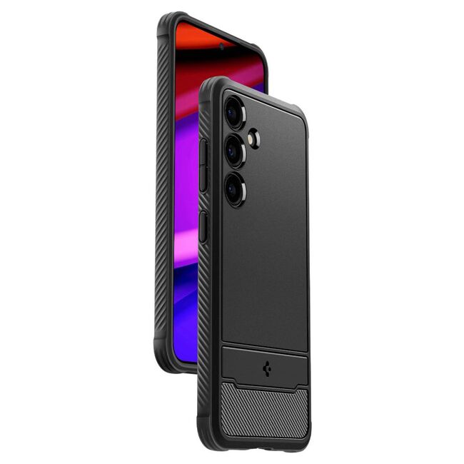 Husa Samsung Galaxy S24 FE Spigen Rugged Armor, negru mat