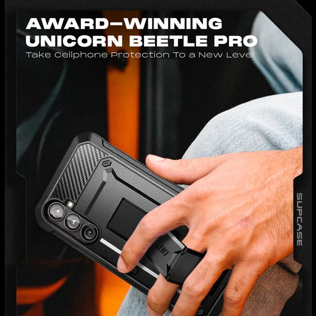Husa Samsung Galaxy S24 FE Supcase Unicorn Beetle Pro, negru