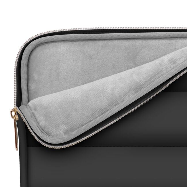Set Elegant Tech-Protect Puffy: Husa Premium pentru Laptop 13-14 și Husa Accesorii, Protecție Deosebită, Design Rafinats, compatibila Macbook, Lenovo, Microsoft, Acer, HP, Asus, negru