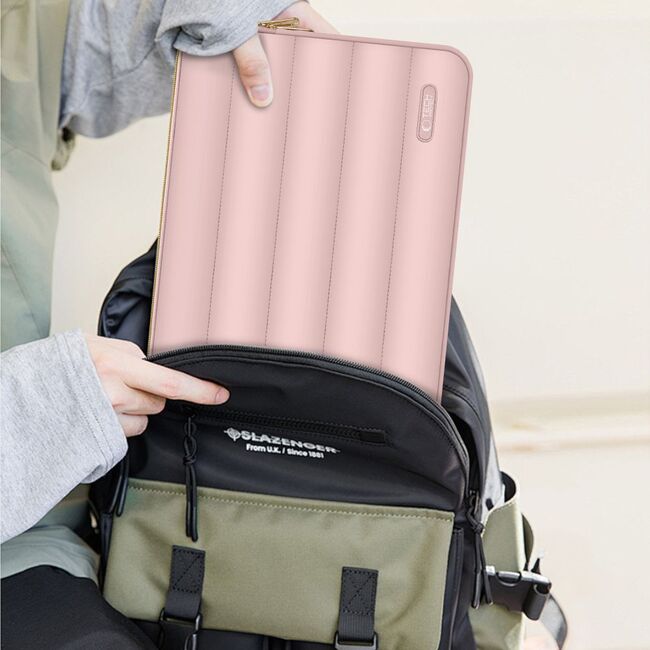 Set Elegant Tech-Protect Puffy: Husa Premium pentru Laptop 13-14 și Husa Accesorii, Protecție Deosebită, Design Rafinats, compatibila Macbook, Lenovo, Microsoft, Acer, HP, Asus, rose