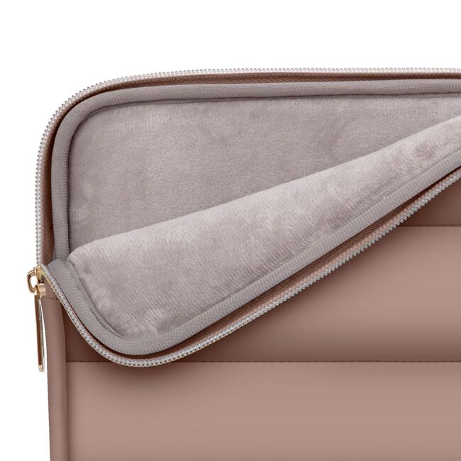 Set Elegant Tech-Protect Puffy: Husa Premium pentru Laptop 13-14 și Husa Accesorii, Protecție Deosebită, Design Rafinats, compatibila Macbook, Lenovo, Microsoft, Acer, HP, Asus, maro