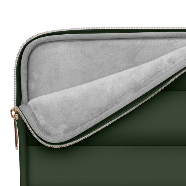 Set Elegant Tech-Protect Puffy: Husa Premium pentru Laptop 15-16 și Husa Accesorii, Protecție Deosebită, Design Rafinats, compatibila Macbook, Lenovo, Microsoft, Acer, HP, Asus, army green