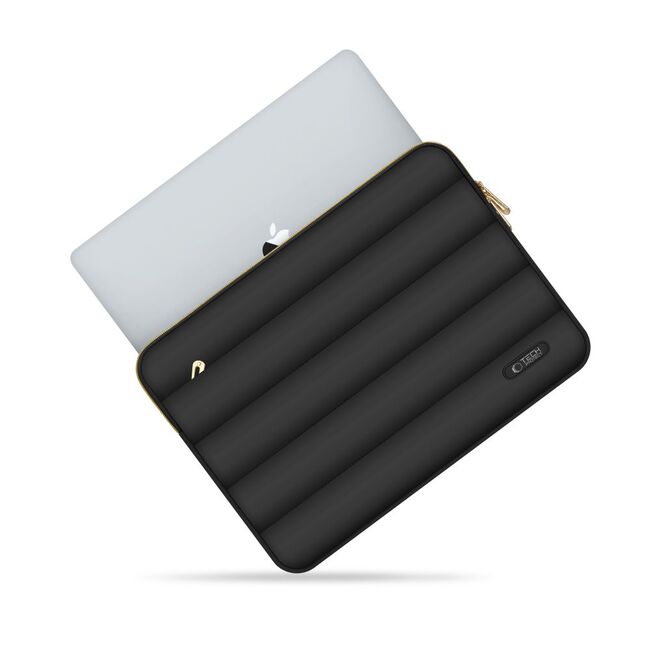 Set Elegant Tech-Protect Puffy: Husa Premium pentru Laptop 15-16 și Husa Accesorii, Protecție Deosebită, Design Rafinats, compatibila Macbook, Lenovo, Microsoft, Acer, HP, Asus, negru