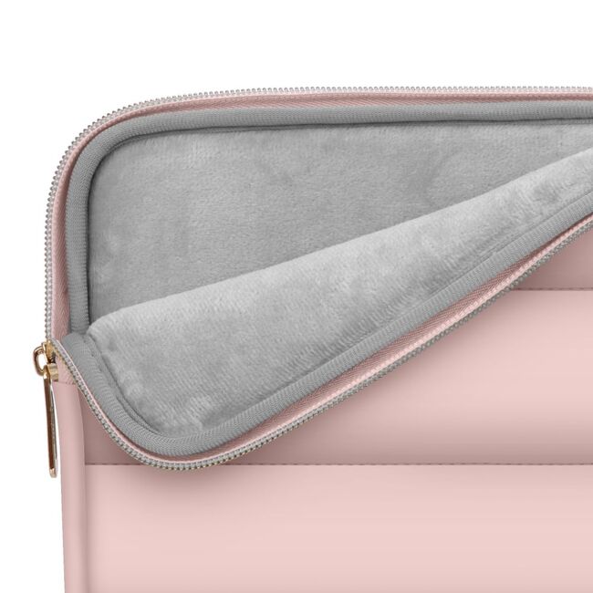 Set Elegant Tech-Protect Puffy: Husa Premium pentru Laptop 15-16 și Husa Accesorii, Protecție Deosebită, Design Rafinats, compatibila Macbook, Lenovo, Microsoft, Acer, HP, Asus, rose