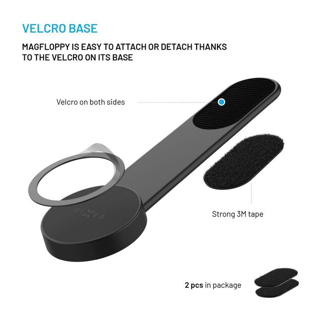 Suport telefon auto flexibil, cu magnet MagSafe Compatible, Flexible Design, Fixed, negru, FIXMFP-BK