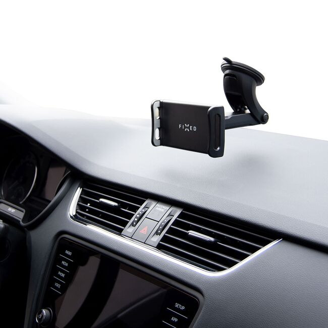 Suport tableta auto cu prindere de bord / parbriz Fixed, FIXTAB-XL-BK