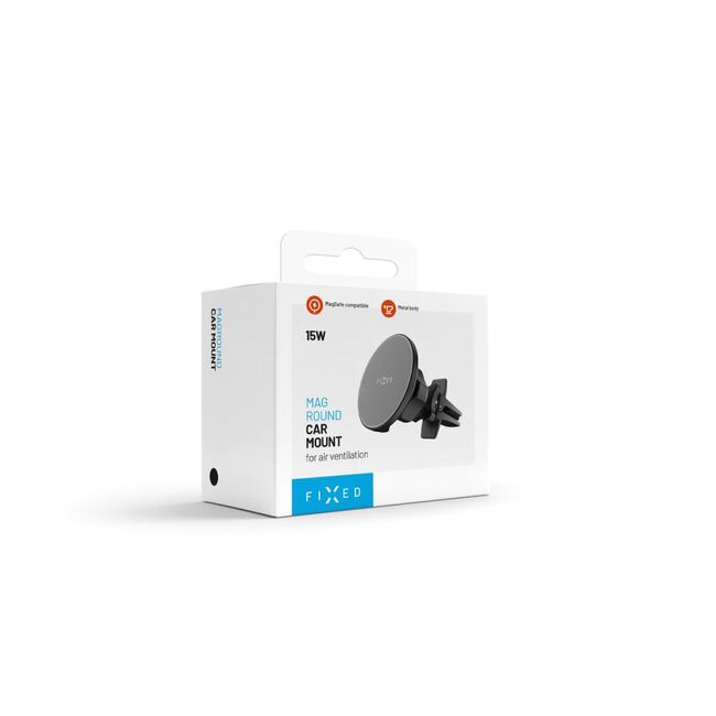 Suport auto cu incarcare wireless 15W Fixed, negru, FIXMRO-BK
