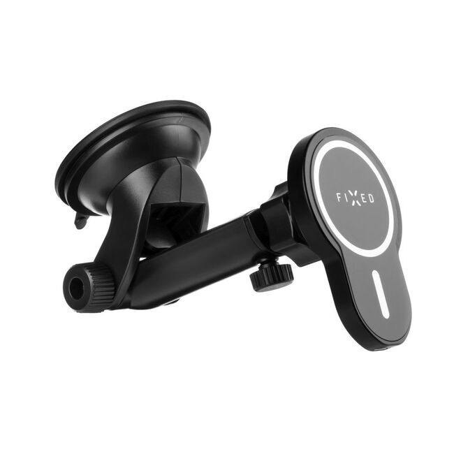 Suport telefon auto cu incarcare wireless 15W Fixed, FIXMCLI-XL-BK