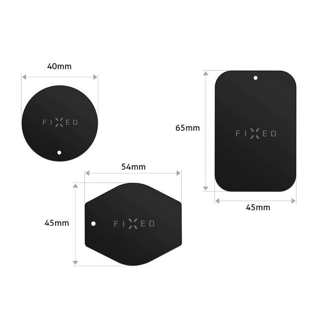 Placute metalice pentru suport magnetic telefon Fixed, FIXIC-PL-BK