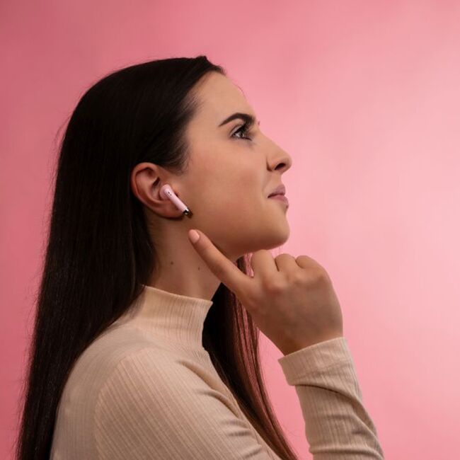 Casti Bluetooth True Wireless half-in-ear Fixed, roz, FIXPDS-PI
