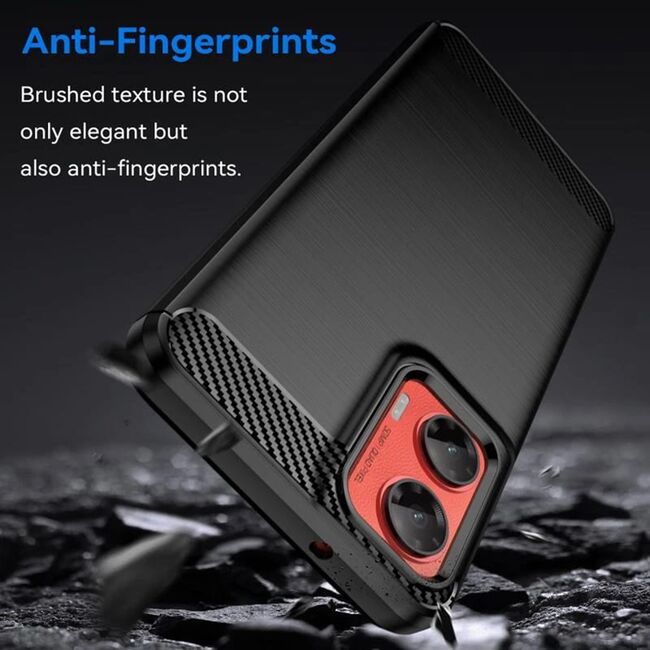 Husa pentru Motorola Moto G75 Carbon Liquid Silicone, negru