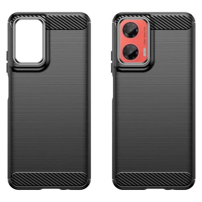 Husa pentru Motorola Moto G75 Carbon Liquid Silicone, negru