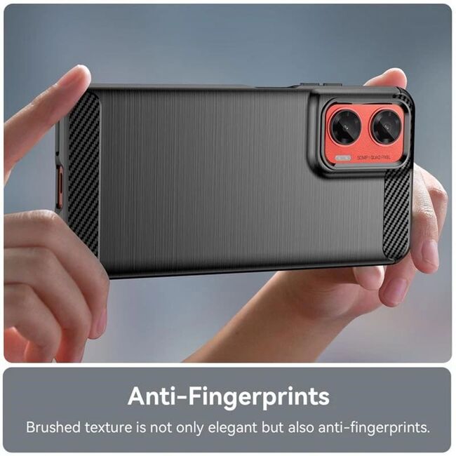 Husa pentru Motorola Moto G75 Carbon Liquid Silicone, negru