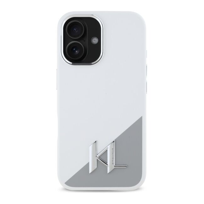 Husa premium pentru  iPhone 16 Karl Lagerfeld superior quality - Gri
