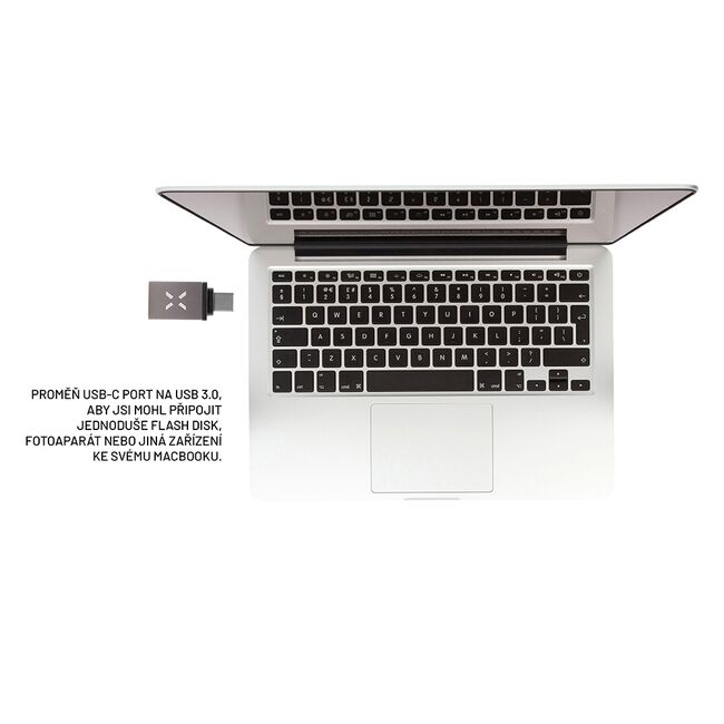 Adaptor USB-C la USB 3.0, 5Gbps, 2.4A Fixed, gri, FIXA-UC-GR
