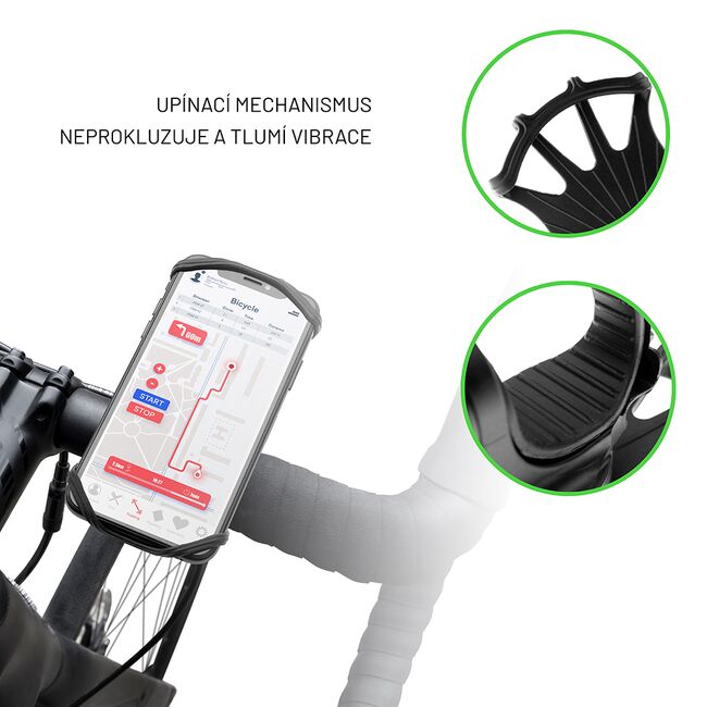 Suport de telefon pentru bicicleta 360° Fixed, negru, FIXBI2-BK