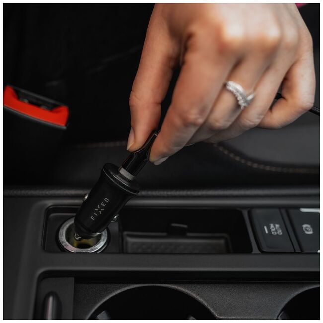 Incarcator auto bricheta 24V Fixed, USB-C, 30W, FIXCC30N-C-BK