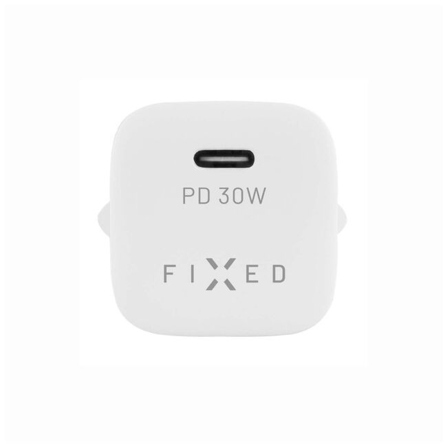 Mini incarcator de priza Type-C Fixed, PD 30W, FIXC30M-C-WH, alb