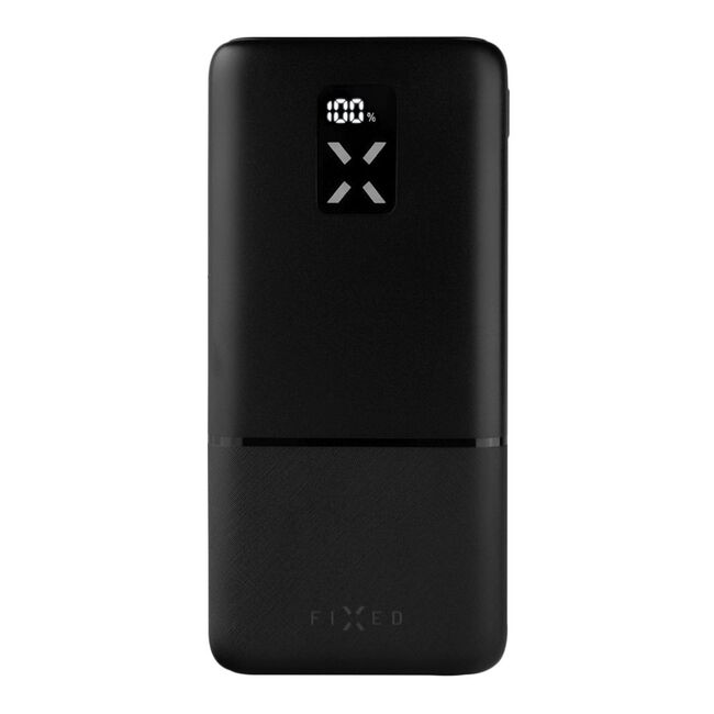 Baterie externa 2x USB, Type-C, 20W, 20000mAh, LCD Display Fixed, FIXZEN-20-BK, negru