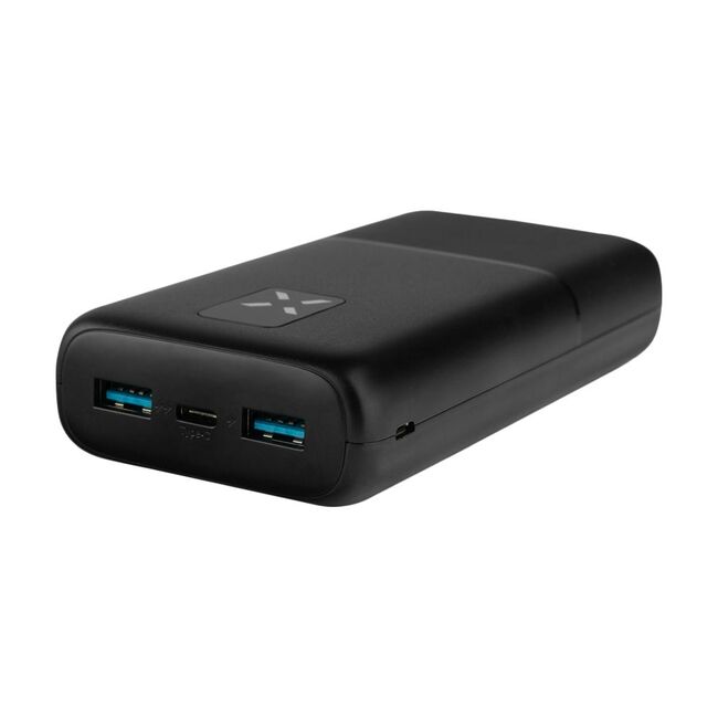 Baterie externa 2x USB, Type-C, 20W, 20000mAh, LCD Display Fixed, FIXZEN-20-BK, negru