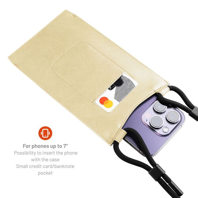 Husa piele telefon 7" Fixed Verona, galben, FIXVER-LGYL