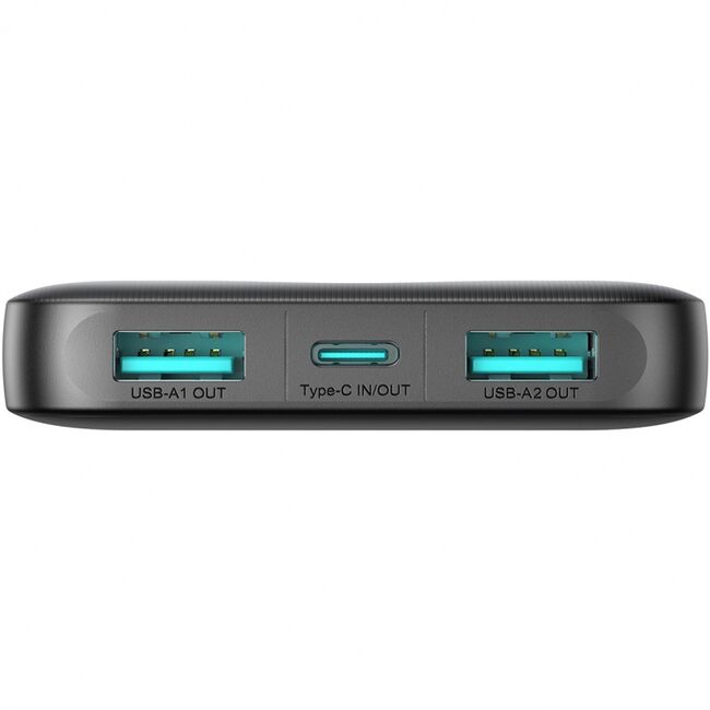 Acumulator extern Joyroom PowerBank JR-PBF12, 10000mAh, 12W, 1 x USB-C - 2 x USB-A - negru