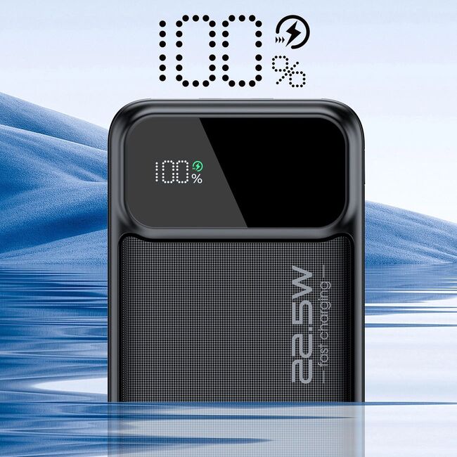 Acumulator extern Fast Charge Powerbank Choetech B728 10000 mAh 22.5W PD USB-A / USB-C - negru