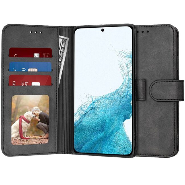 Husa pentru  Samsung Galaxy A16 tip carte 360 Kickstand Portofel Multifunctional, Protectie Completa, negru