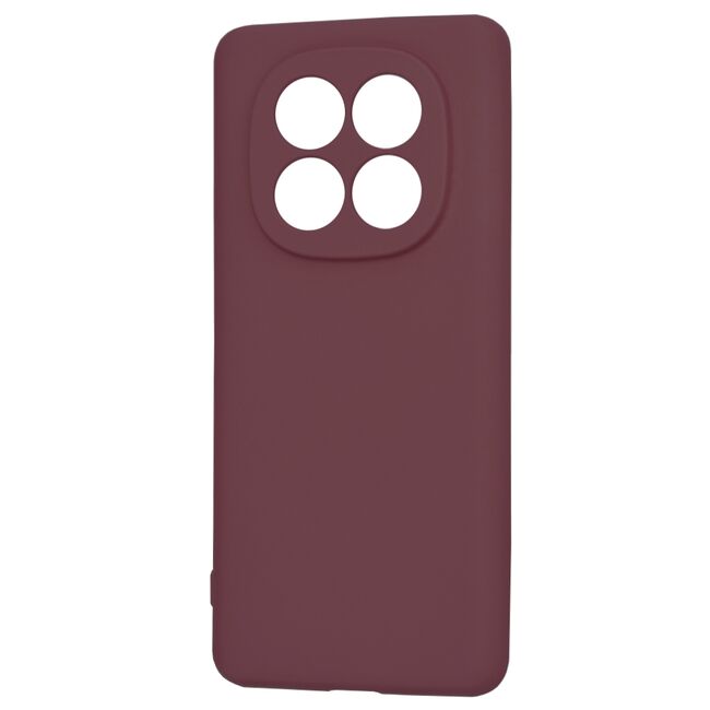 Husa pentru  Xiaomi Redmi Note 14 Pro+ Plus Liquid Silicone, subțire, captusita cu microfibra, anti amprentă, protectie cameră foto, bordeaux