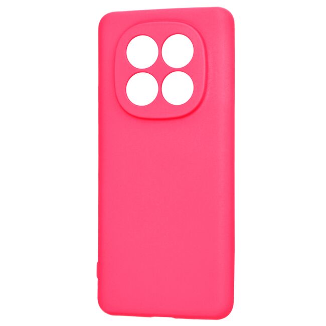 Husa pentru  Xiaomi Redmi Note 14 Pro+ Plus Liquid Silicone, subțire, captusita cu microfibra, anti amprentă, protectie cameră foto, fucsia