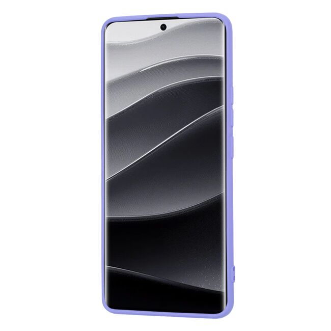 Husa pentru  Xiaomi Redmi Note 14 Pro+ Plus Liquid Silicone, subțire, captusita cu microfibra, anti amprentă, protectie cameră foto, lavanda