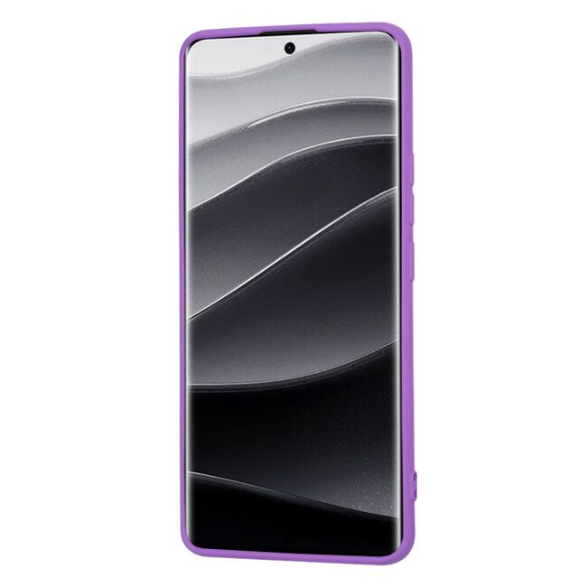 Husa pentru  Xiaomi Redmi Note 14 Pro+ Plus Liquid Silicone, subțire, captusita cu microfibra, anti amprentă, protectie cameră foto, mov