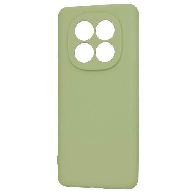 Husa pentru  Xiaomi Redmi Note 14 Pro+ Plus Liquid Silicone, subțire, captusita cu microfibra, anti amprentă, protectie cameră foto, verde