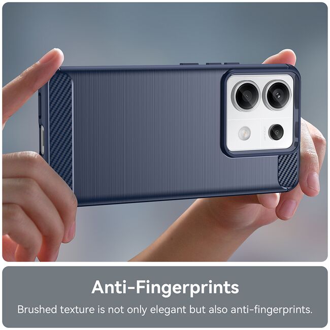 Husa pentru Xiaomi Redmi Note 14 5G Carbon Liquid Silicone, albastru