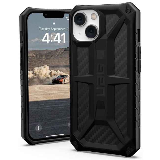 Husa iPhone 14 UAG Monarch, Carbon Fiber