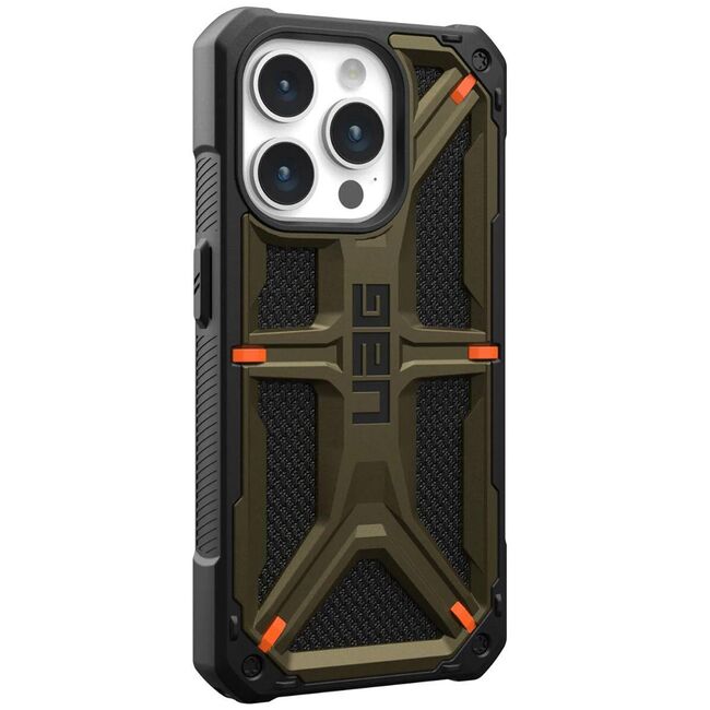 Husa iPhone 15 Pro UAG Monarch, Kevlar Element Green