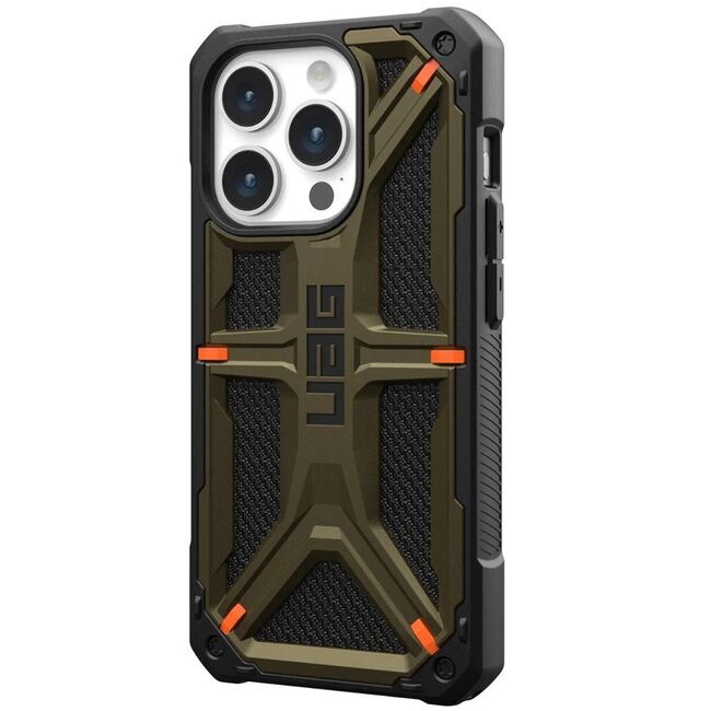 Husa iPhone 15 Pro UAG Monarch, Kevlar Element Green