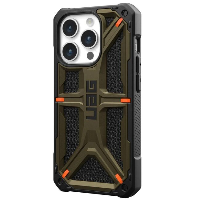 Husa iPhone 15 Pro Max UAG Monarch, Kevlar Element Green