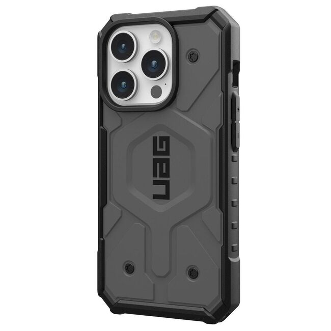 Husa iPhone 15 Pro UAG Pathfinder MagSafe, Silver