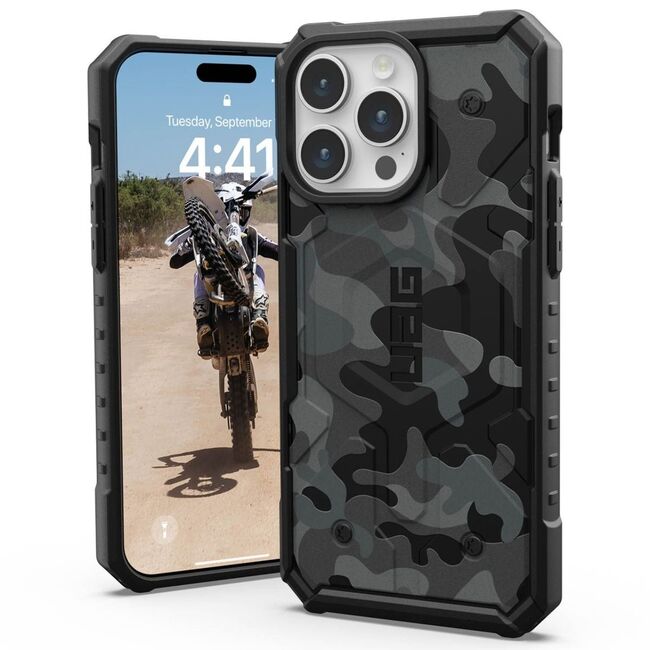 Husa iPhone 15 Pro UAG Pathfinder SE, Midnight Camo
