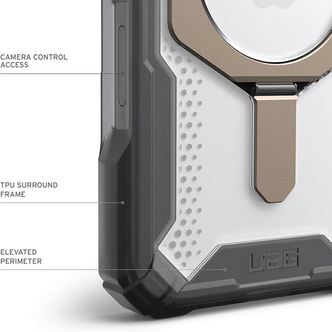 Husa iPhone 16 UAG Plasma XTE MagSafe, Ash Titanium