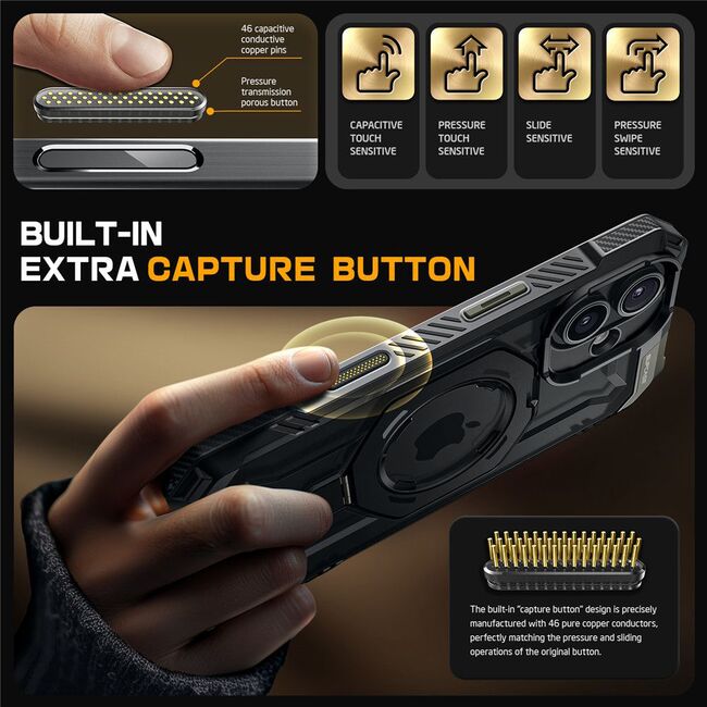 Husa iPhone 16 Plus Supcase Unicorn Beetle Defender, negru