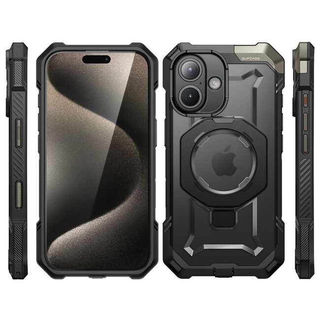 Husa iPhone 16 Plus Supcase Unicorn Beetle Defender, negru