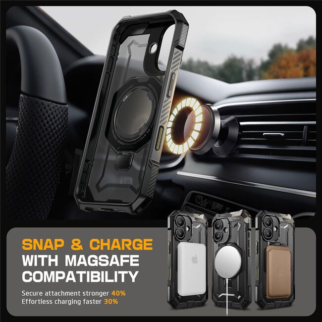 Husa iPhone 16 Plus Supcase Unicorn Beetle Defender, negru